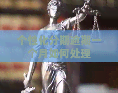 个性化分期逾期一个月如何处理
