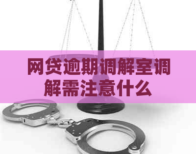 网贷逾期调解室调解需注意什么
