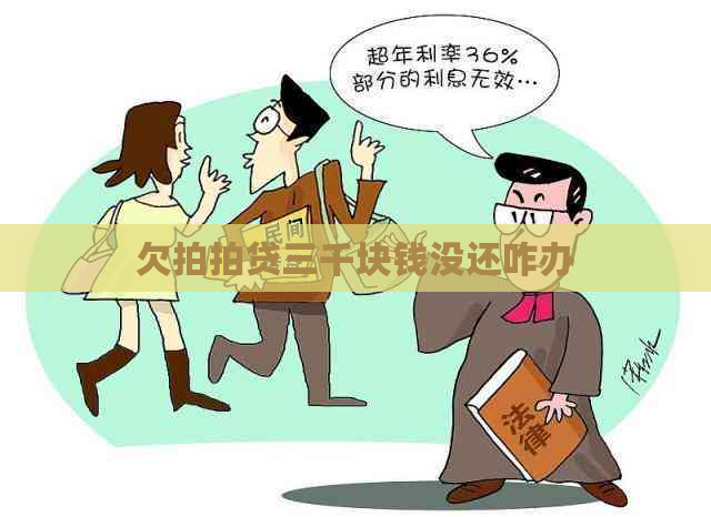 欠三千块钱没还咋办