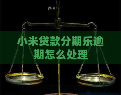 小米贷款逾期怎么处理