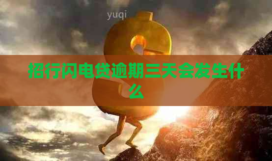 招行闪电贷逾期三天会发生什么