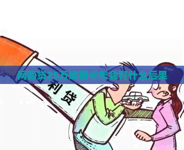 白条贷25万逾期半年会有什么后果