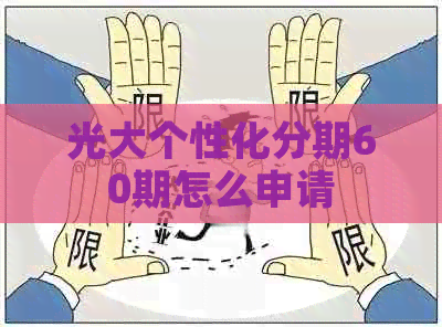 光大个性化分期60期怎么申请