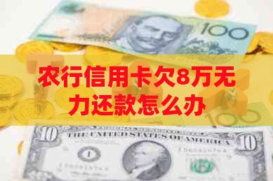 农行信用卡欠8万无力还款怎么办