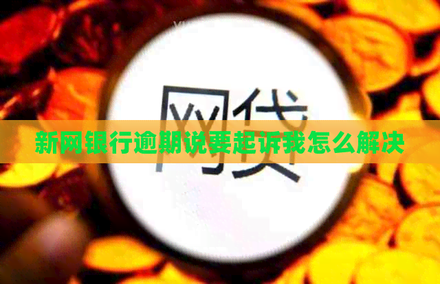 新网银行逾期说要起诉我怎么解决