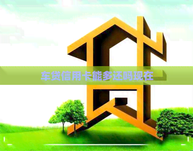 车贷信用卡能多还吗现在