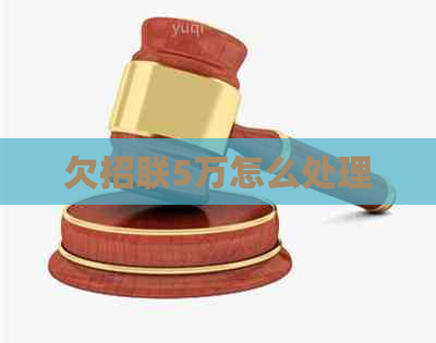欠招联5万怎么处理 欠招联5万怎么处理
