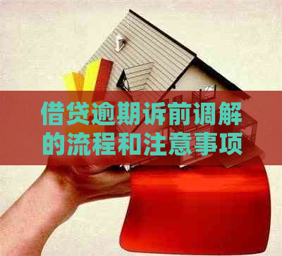 借贷逾期诉前调解的流程和注意事项