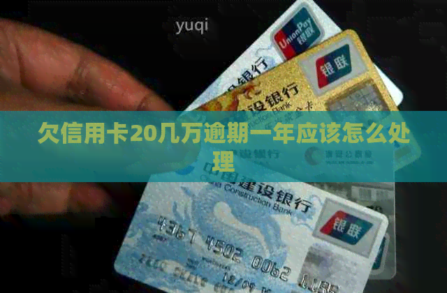 欠信用卡20几万逾期一年应该怎么处理