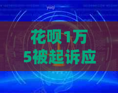 白条1万5被起诉应该怎么应对