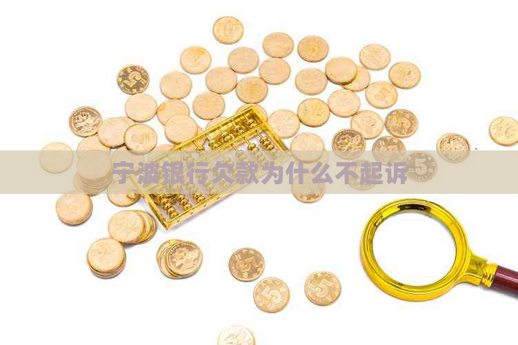 宁波银行欠款为什么不起诉