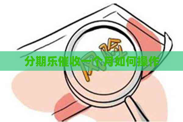一个月如何操作