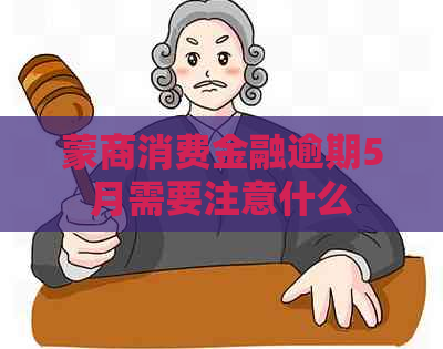 蒙商消费金融逾期5月需要注意什么