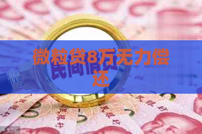 微粒贷8万无力偿还