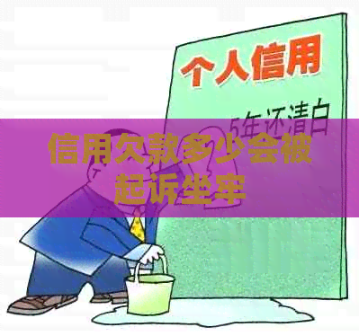 信用欠款多少会被起诉坐牢