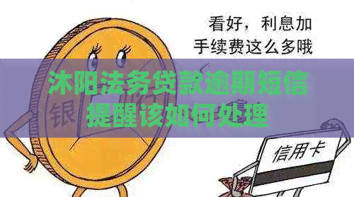 沐阳法务贷款逾期短信提醒该如何处理