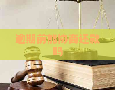 逾期前能协商还款吗