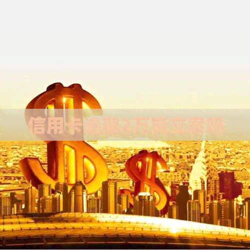 信用卡逾期2万能立案吗