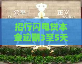 招行闪电贷本金逾期3至5天怎么办