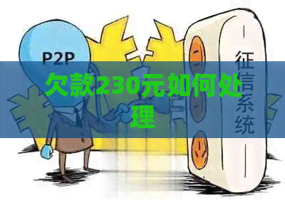 欠款230元如何处理