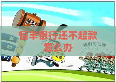 恒丰银行还不起款怎么办