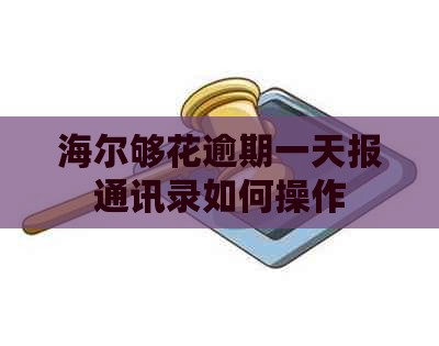 海尔够花逾期一天报通讯录如何操作