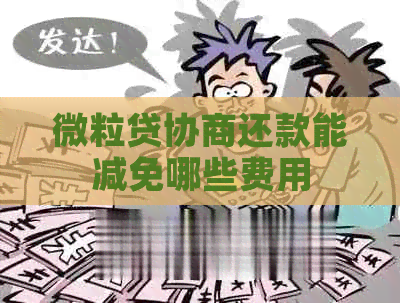 微粒贷协商还款能减免哪些费用