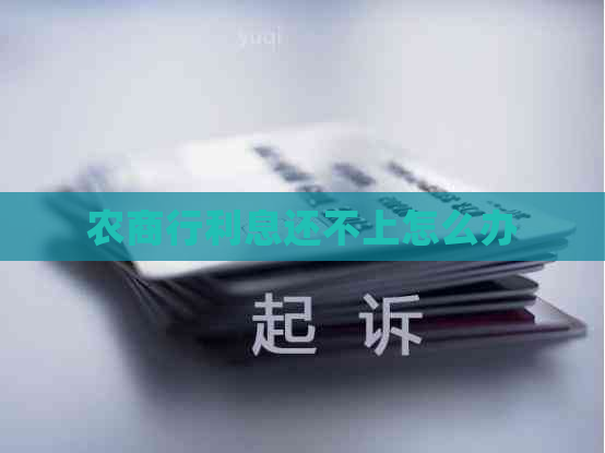 农商行利息还不上怎么办