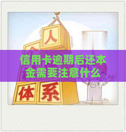 信用卡逾期后还本金需要注意什么