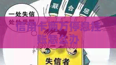 信用卡两万停息挂账怎么办