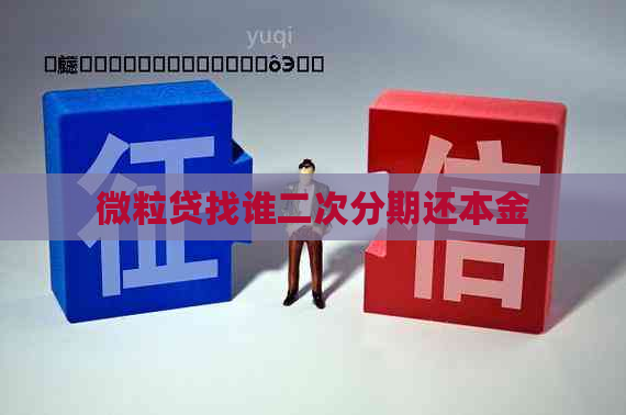 微粒贷找谁二次分期还本金
