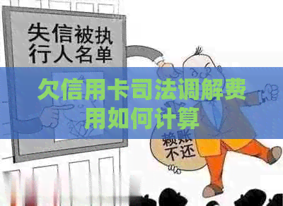 欠信用卡司法调解费用如何计算
