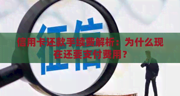 信用卡还款手续费解析：为什么现在还要支付费用？