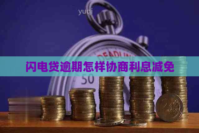 闪电贷逾期怎样协商利息减免