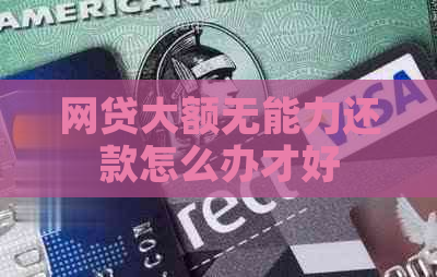 网贷大额无能力还款怎么办才好