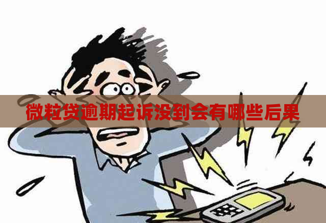 微粒贷逾期起诉没到会有哪些后果