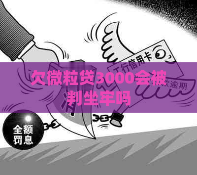 欠微粒贷3000会被判坐牢吗