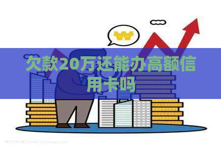 欠款20万还能办高额信用卡吗