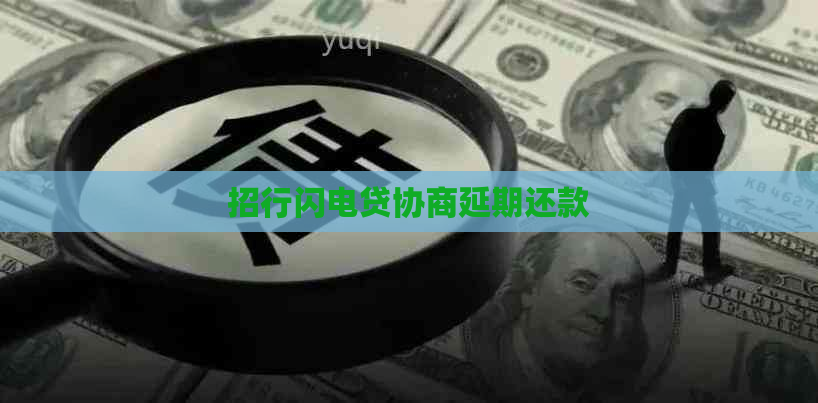 招行闪电贷协商延期还款