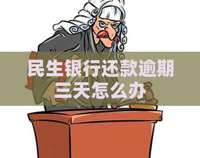 民生银行还款逾期三天怎么办