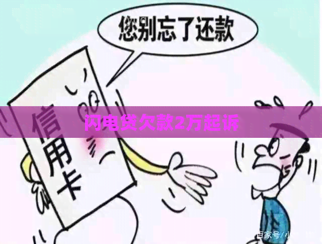 闪电贷欠款2万起诉
