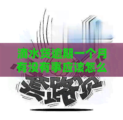 滴水贷逾期一个月有没有事应该怎么处理