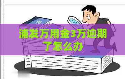 浦发万用金3万逾期了怎么办