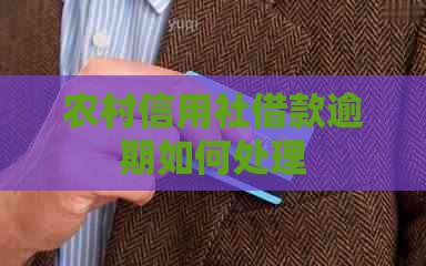 农村信用社借款逾期如何处理