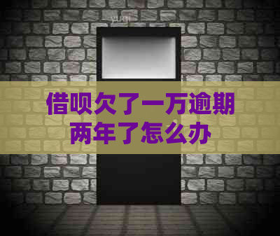 信用卡欠了一万逾期两年了怎么办