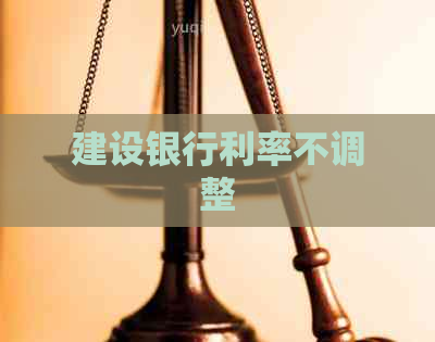 建设银行利率不调整