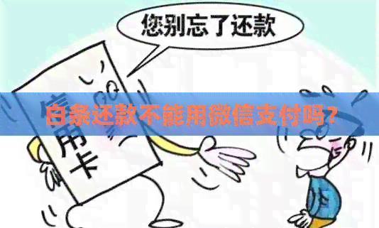 白条还款不能用微信支付吗？