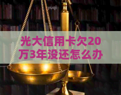 光大信用卡欠20万3年没还怎么办