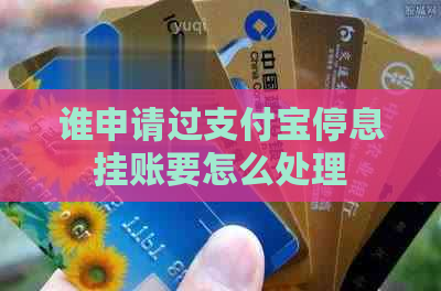 谁申请过支付宝停息挂账要怎么处理