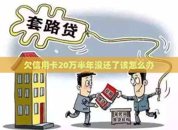 欠信用卡20万半年没还了该怎么办